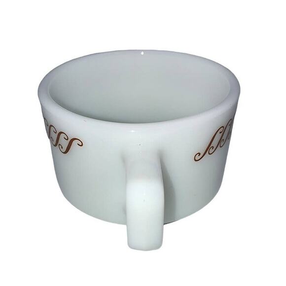 Vintage PYREX Corning Stackable Diner Coffee Mug Regency Brown White - Picture 4 of 10